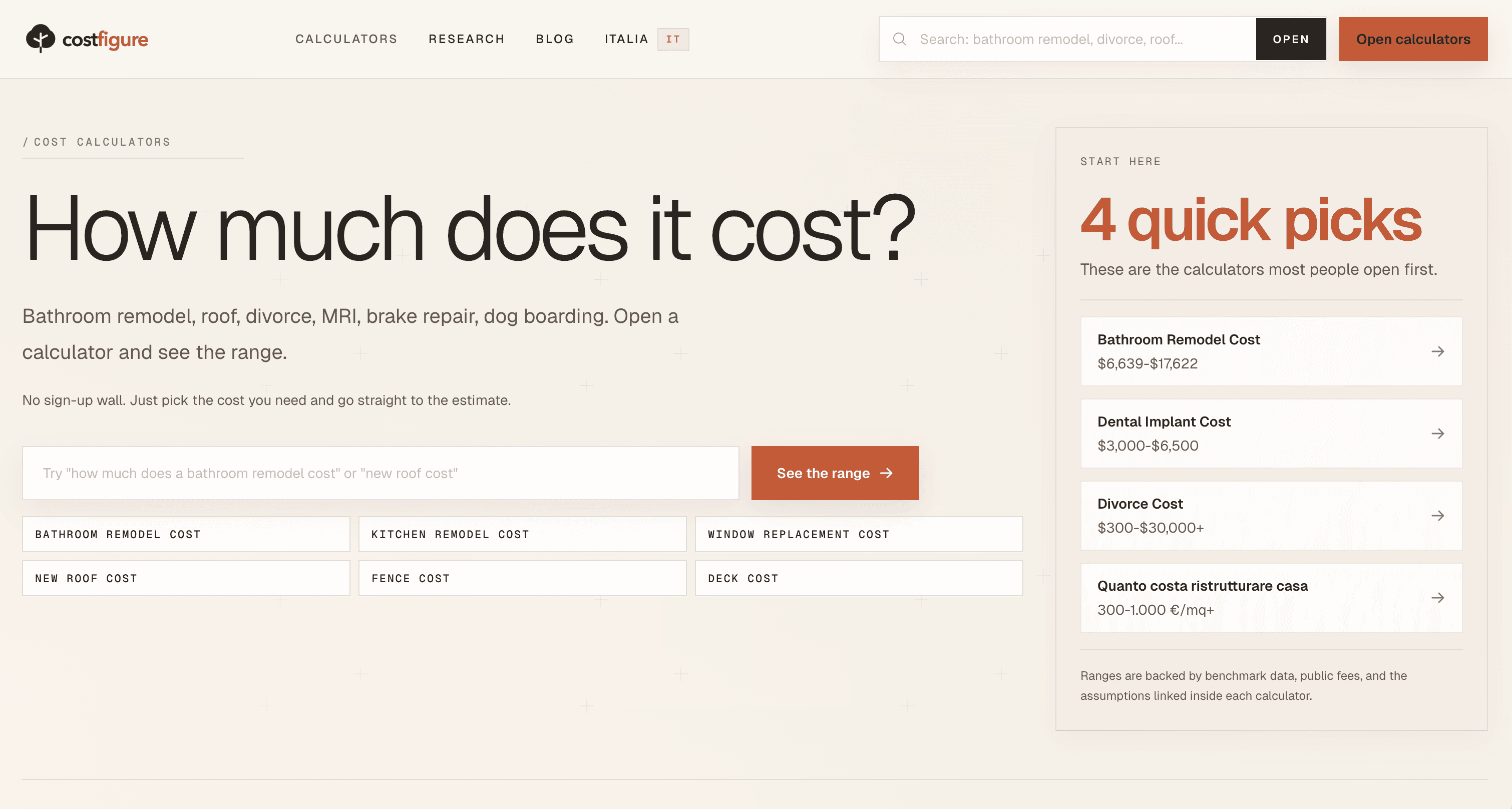 CostFigure: Cost estimation and analysis tool.